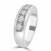 1.00 Men's Round Cut Diamond Wedding Band in 14 kt White Gold